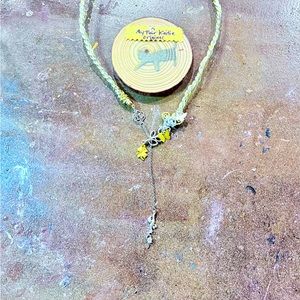 Mixed Metal Torc-inspired Fairy Floral Necklace